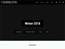 Tablet Screenshot of constructionlitmag.com